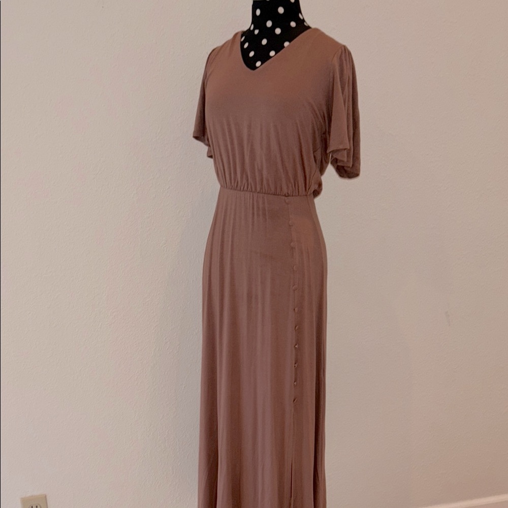 Knit Fitted Dress With Side Slit